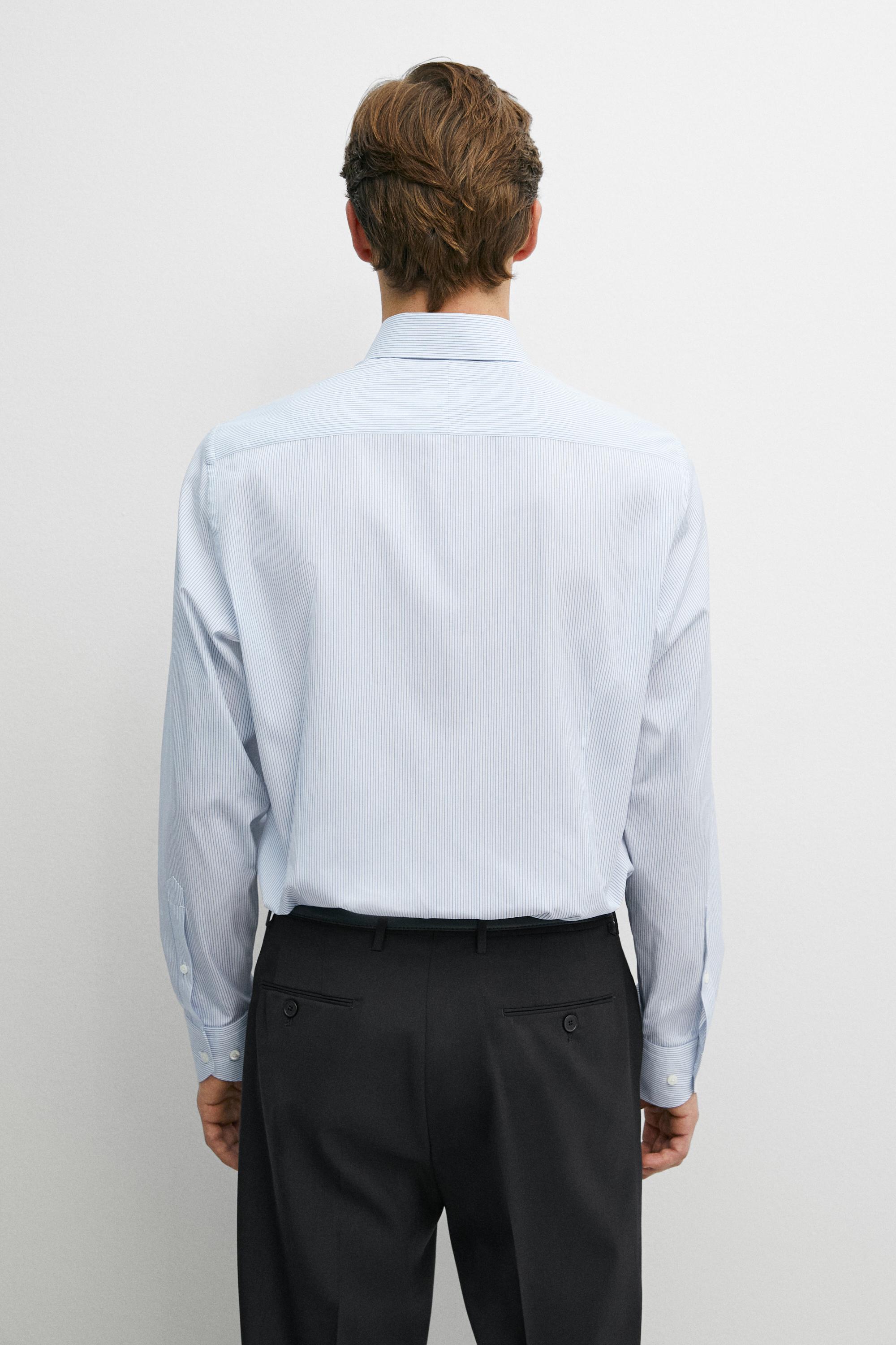 Chemise à rayures 100 % coton